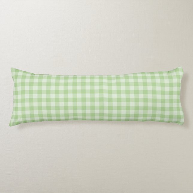 Green Chequerboard Pattern Body Cushion (Front)