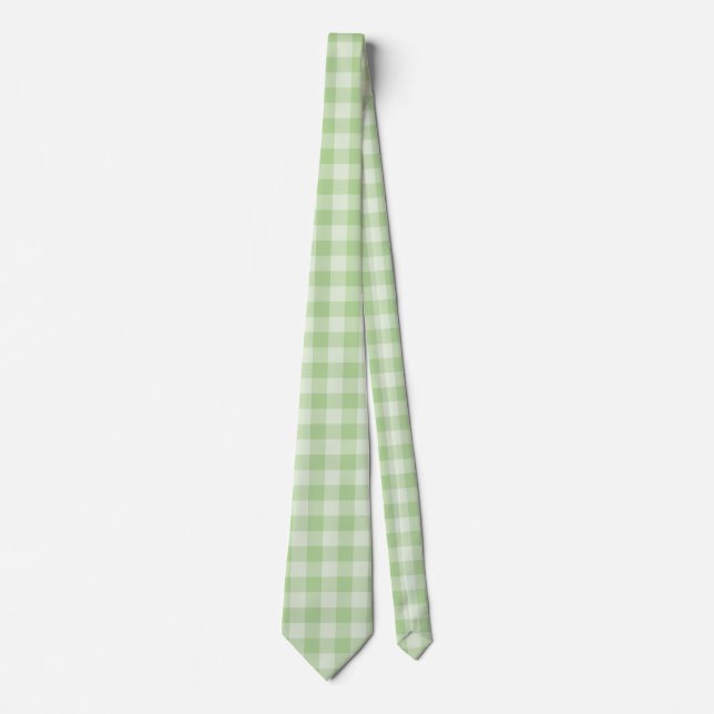 Green Chequerboard Pattern Tie (Front)