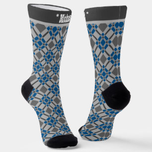 green chequered light tartan pattern socks
