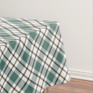 green chequered light tartan pattern tablecloth