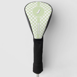 Green Chequered Pattern Golf Head Cover