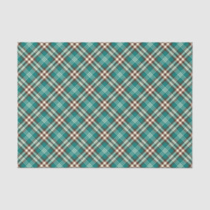 Green Chequered Plaid Tissue Paper