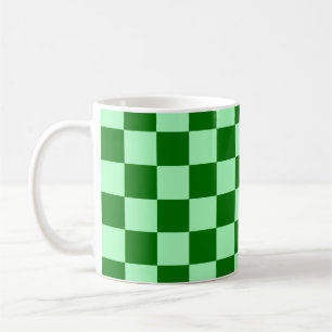Green Chequered Square Seamless Pattern  Coffee Mug