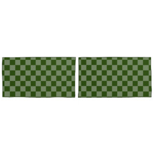 Green Chequered Two Tone Pillowcases HAMbyWG