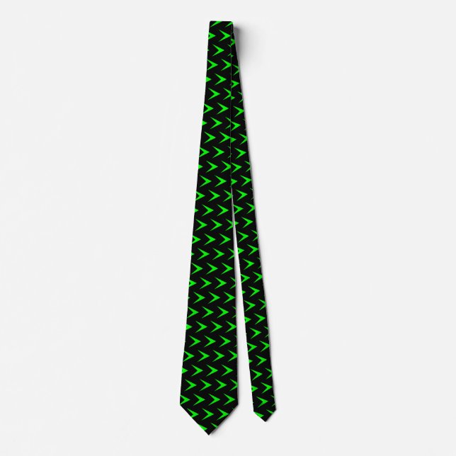 Green Chevron Arrow - Black Tie (Front)