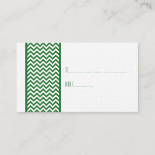 Green Chevron Border Place Card