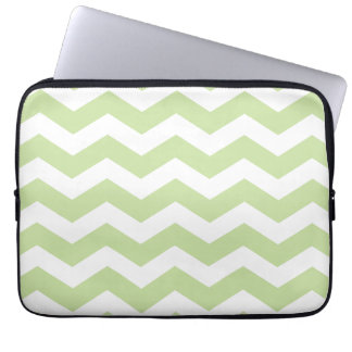 Green Chevron Pattern Laptop Sleeve