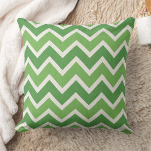 Green Chevron Pattern St. Patricks Day Cushion