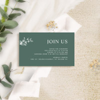 Green, Chic Modern Join Us Reception Wedding 