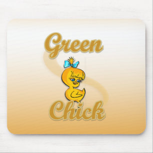 Green Chick Mouse Mat