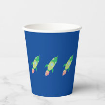 Green Childish Space Rockets 