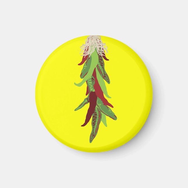 green chile peppers magnet (Front)