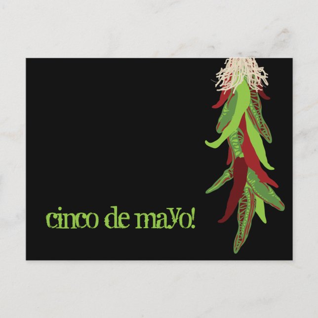 green chile peppers postcard (Front)