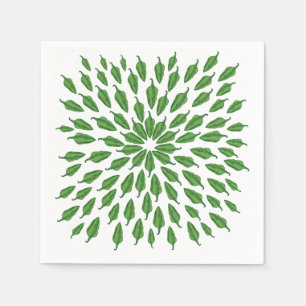 Green Chili Peppers Napkin