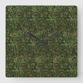 Green Chilli Pepper  Square Wall Clock