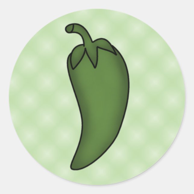Green Chilli Pepper Stickers (Front)
