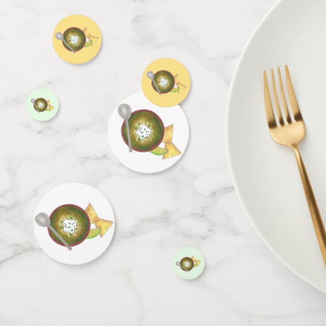 Green Chilli Verde Chilli Cookoff Cook-Off Food Confetti (Group)