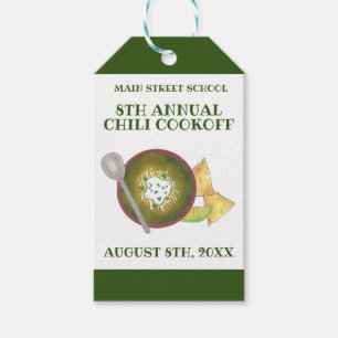 Green Chilli Verde Chilli Cookoff Cook-Off Food Gift Tags