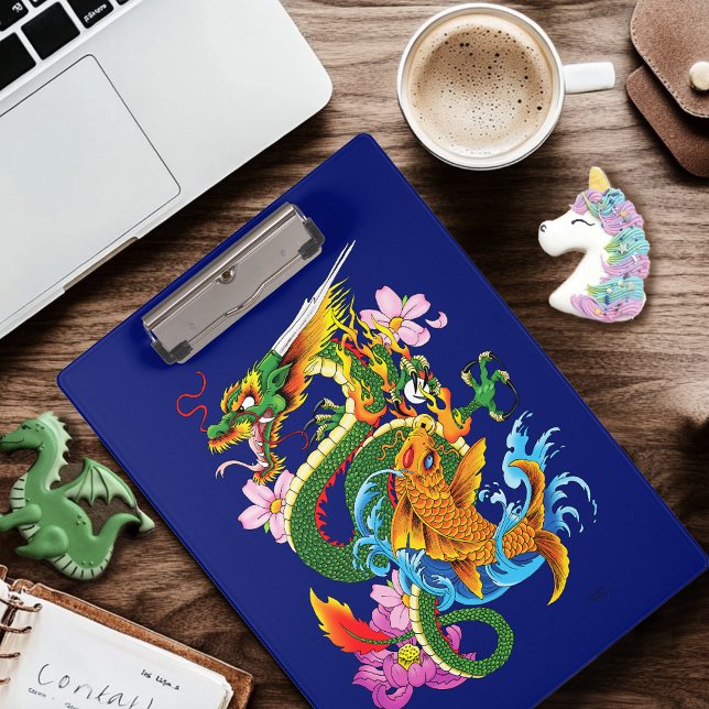 Green Chinese Dragon Koi Clipboard (Creator Uploaded)