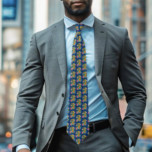 Green Chinese Dragon Koi Tie