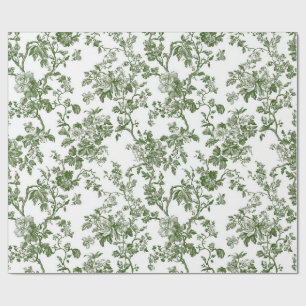 Green Chinoiserie Floral 9 Garden Party Wrapping P Paper