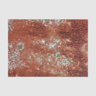Green Chipping Paint Rusted Metal Pattern 2 Tissue Paper