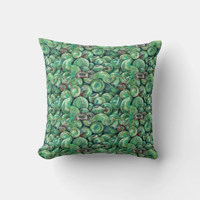 Green Christmas Balls Cushion (Front)