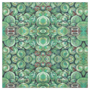 Green Christmas Balls Fabric