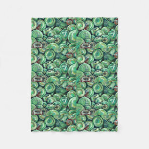 Green Christmas Balls Fleece Blanket