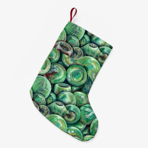 Green Christmas Balls Small Christmas Stocking