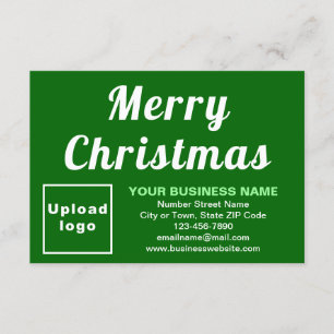 Green   Christmas   Business   Small Flat Card