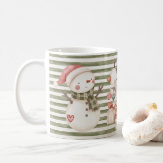Green Christmas Characters Mug