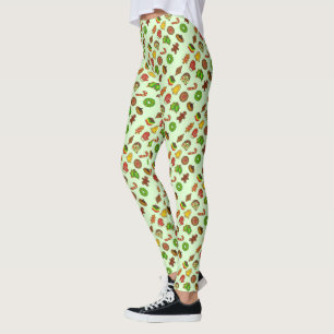 Green Christmas Cookie Cookies Holiday Leggings