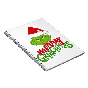 Green Christmas Creature with Winter Elements Notebook