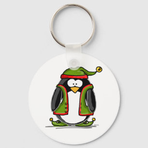 Green Christmas Elf Key Ring