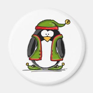 Green Christmas Elf Magnet