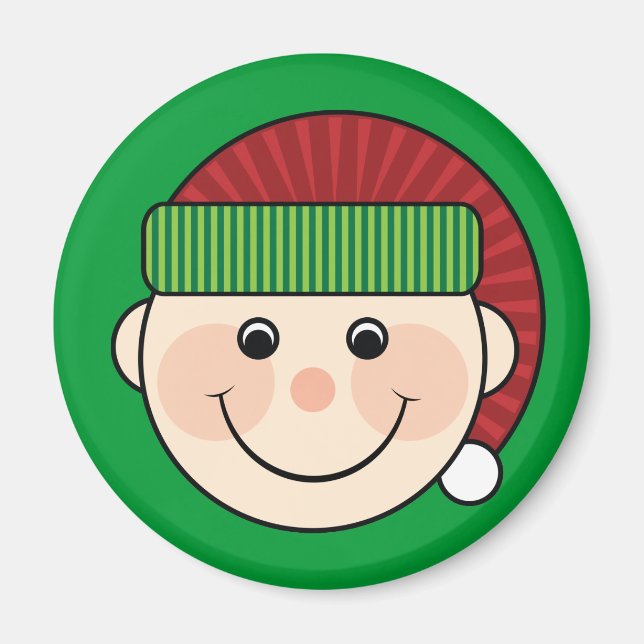 Green Christmas Elf Magnet (Front)