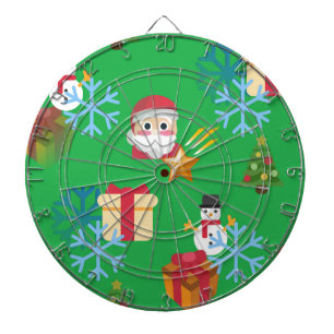 green christmas emoji dartboard