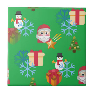 green christmas emoji tile