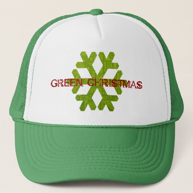 Green Christmas Hat! Trucker Hat (Front)