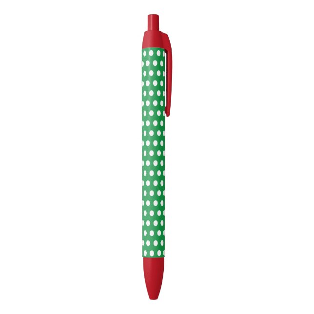 Green Christmas Holiday Dots Writing Pen Gift (Bottom (Vertical))