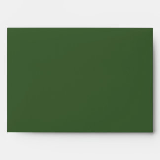 Green Christmas Holiday Greeting Card Envelope