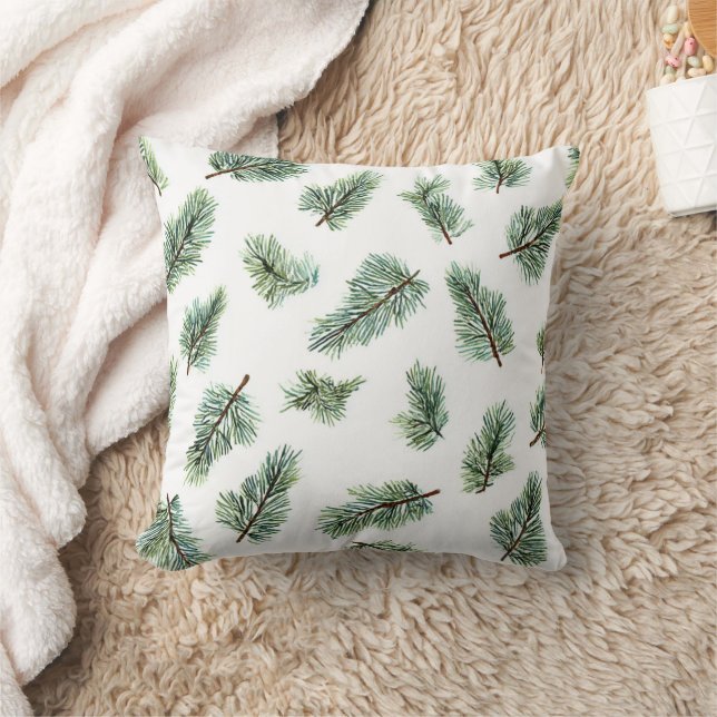Green Christmas Pine Tree  Cushion (Blanket)