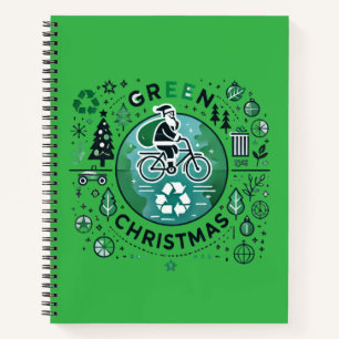 Green Christmas - Santa and Recycling Design Notebook