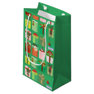 Green Christmas Small Gift Bag