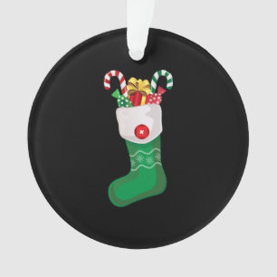 Green Christmas Stocking Ornament