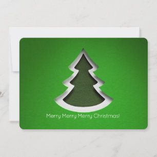 Green Christmas Tree, 2-sided Photo Card