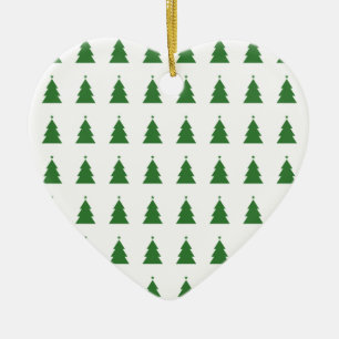 Green Christmas Tree Ceramic Ornament