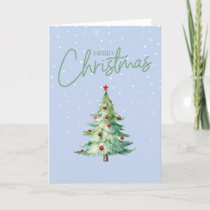 Green Christmas Tree Christmas Card
