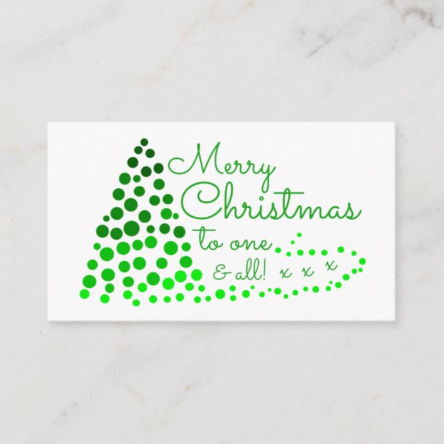 Green Christmas Tree Christmas Party Ticket Invite (Front)